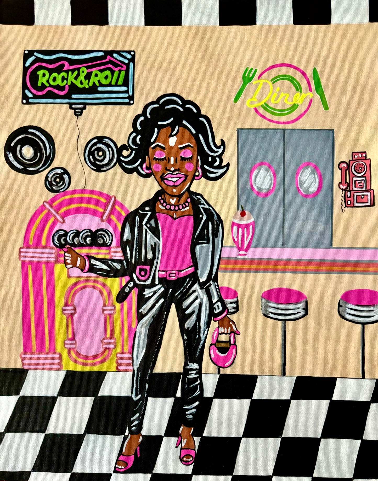 Rock with Me Barbie Print