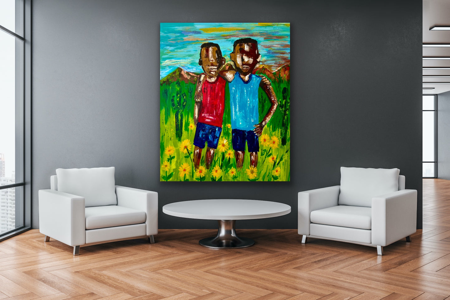 Sunflowers in the Sunset