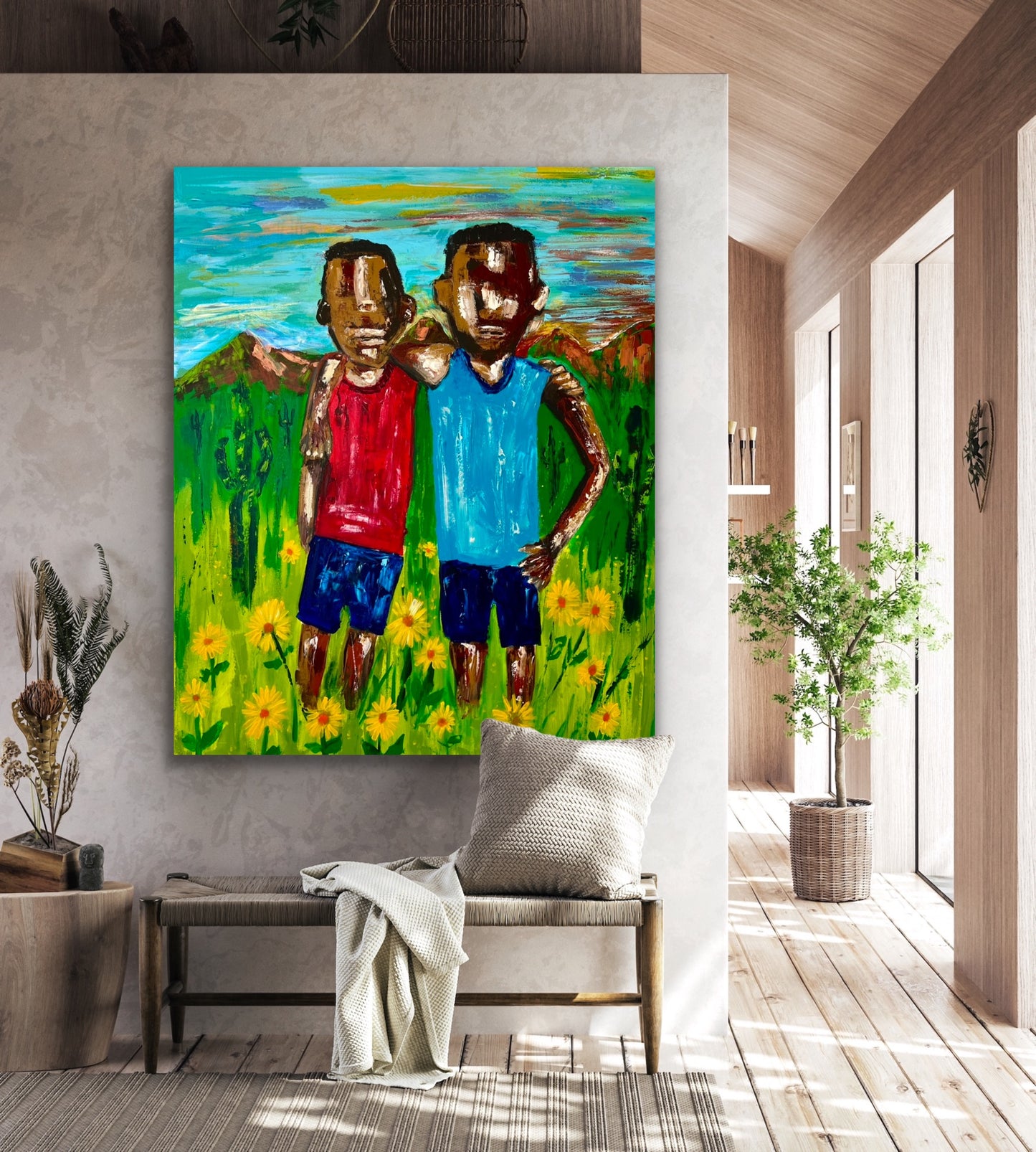 Sunflowers in the Sunset